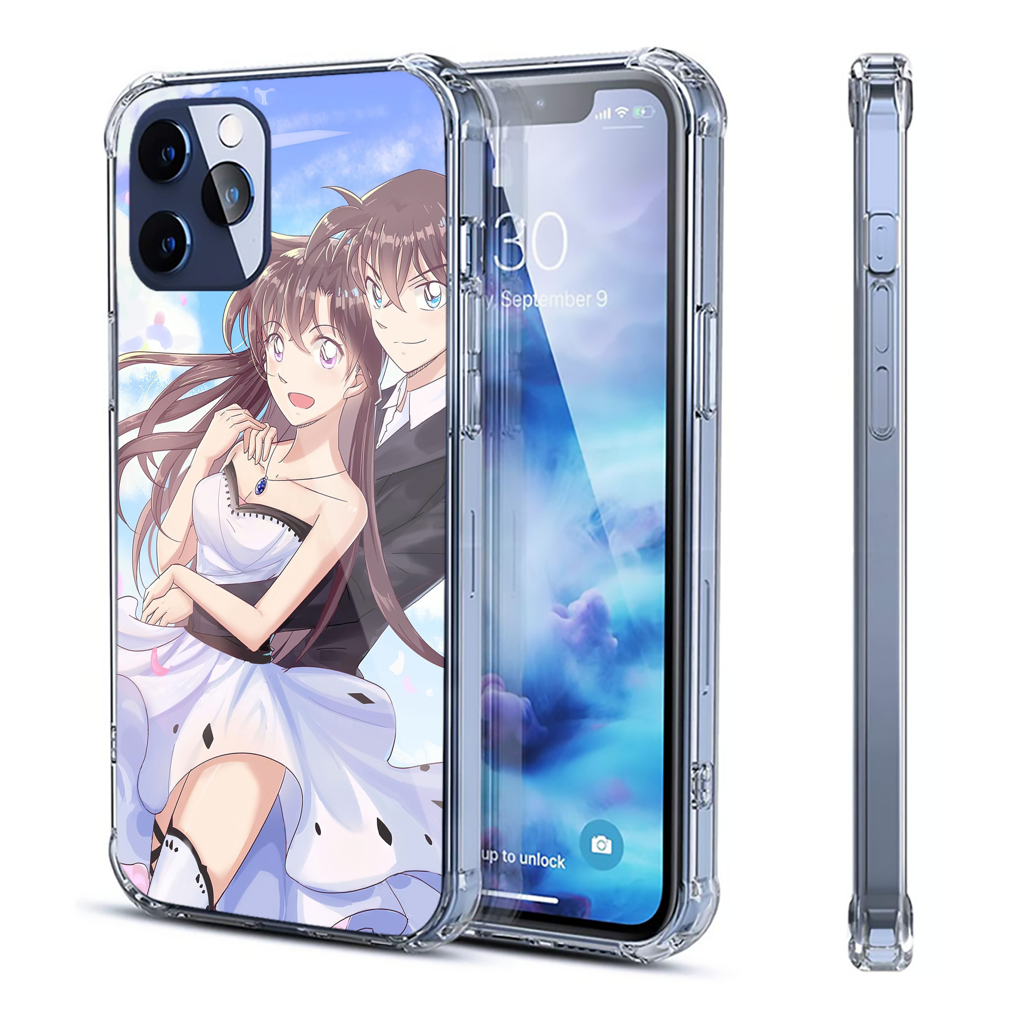 （画像用） 名探偵コナン Detective Conan 【iPhone 12シリーズ対応】透明スマホケース（クリアソフトケース）